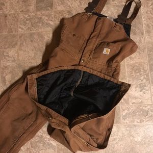 Women’s Carhartt bib overalls fully lined quilted